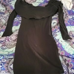 Black off the shoulder dress